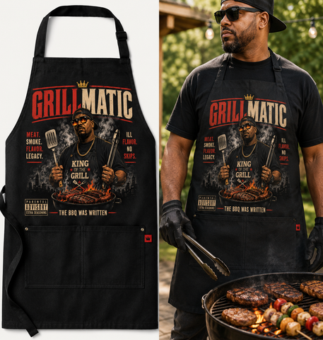 Grillmatic BBQ Apron – Hip-Hop Inspired Grill Master Apron