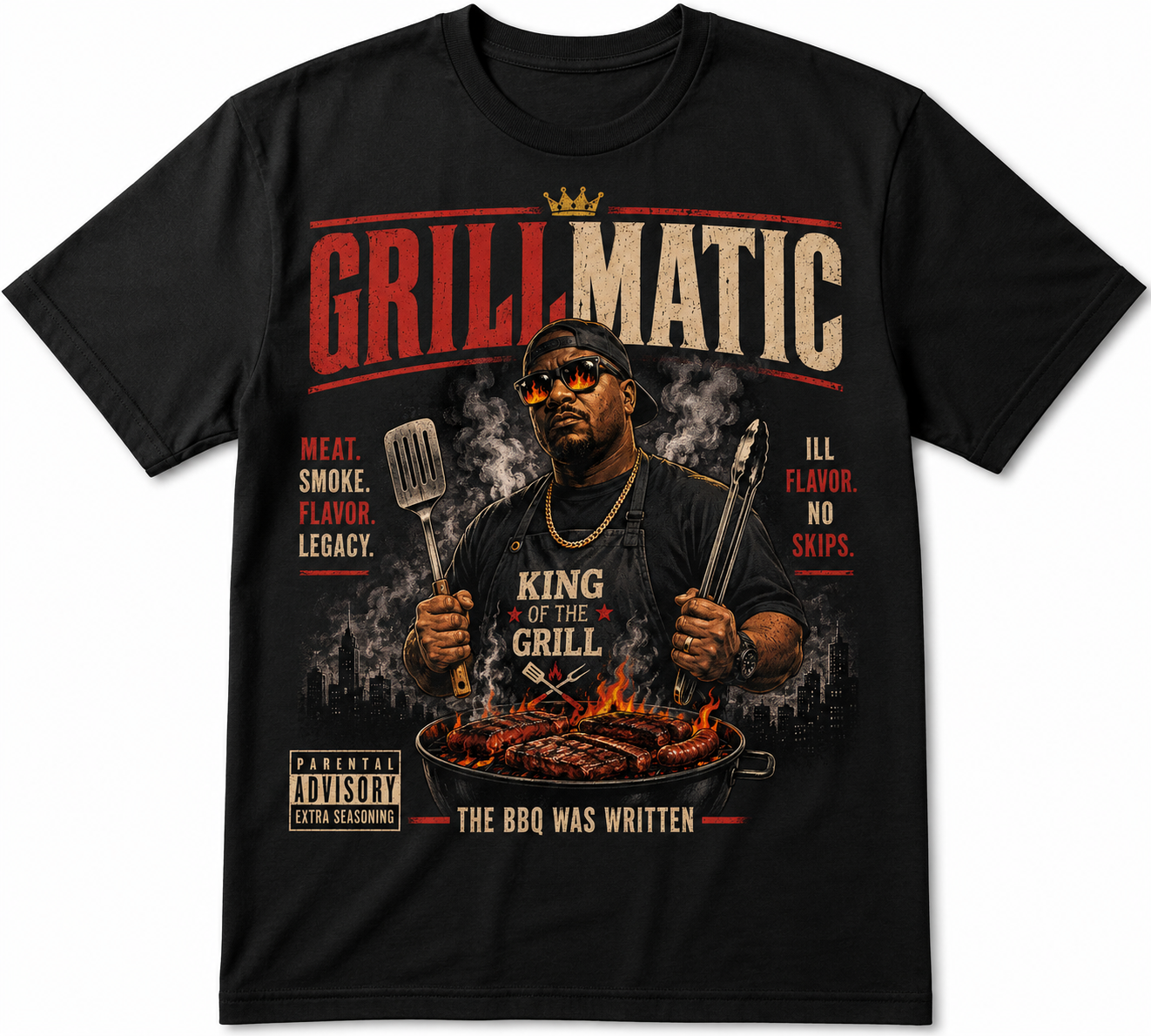Grillmati BBQ T-Shirt – Hip-Hop Inspired Grill Master Tee